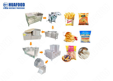 Automatyczna maszyna do produkcji chipsów ziemniaczanych frytek o dużej pojemności 2000 kg / H